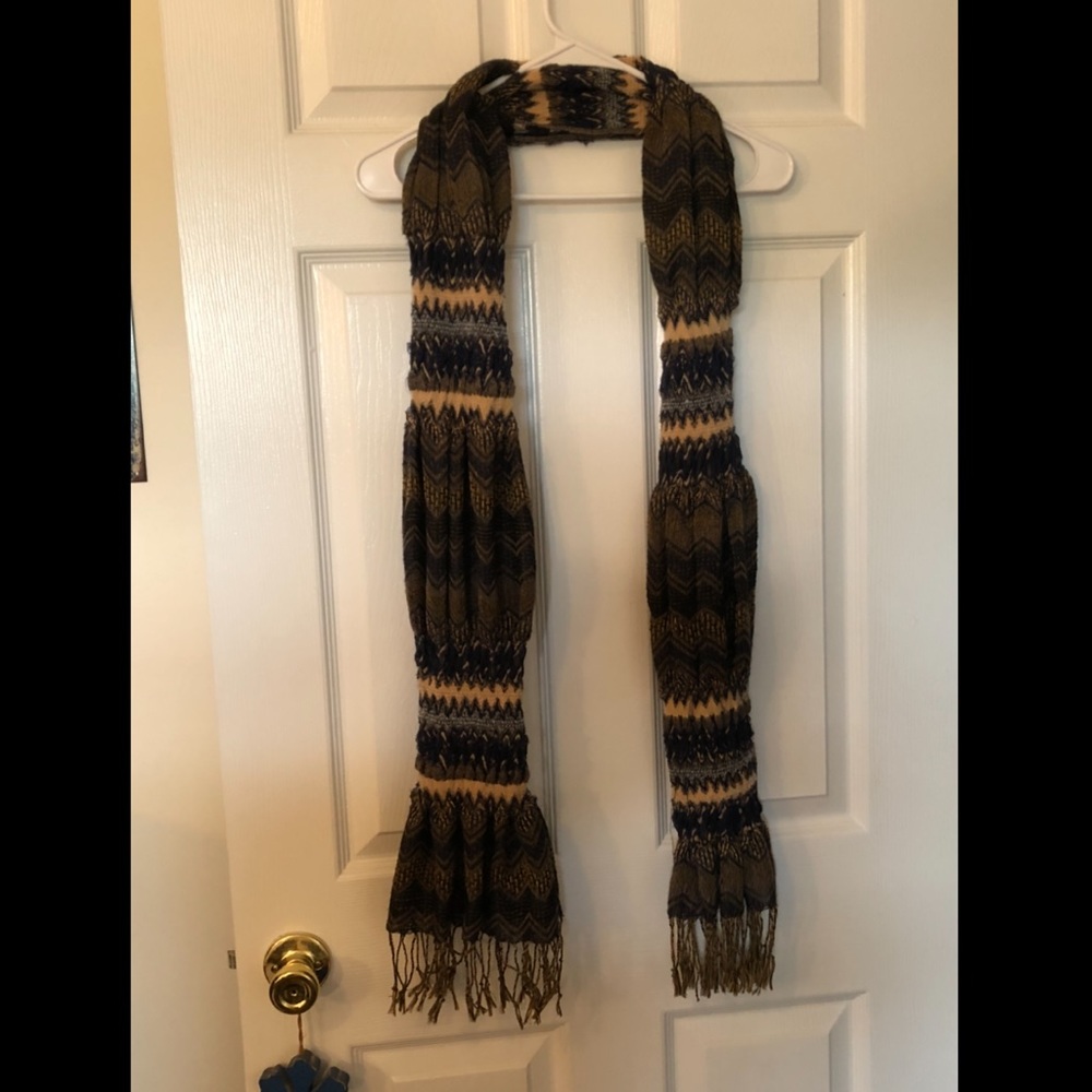 Navy Blue & Gold Scarf